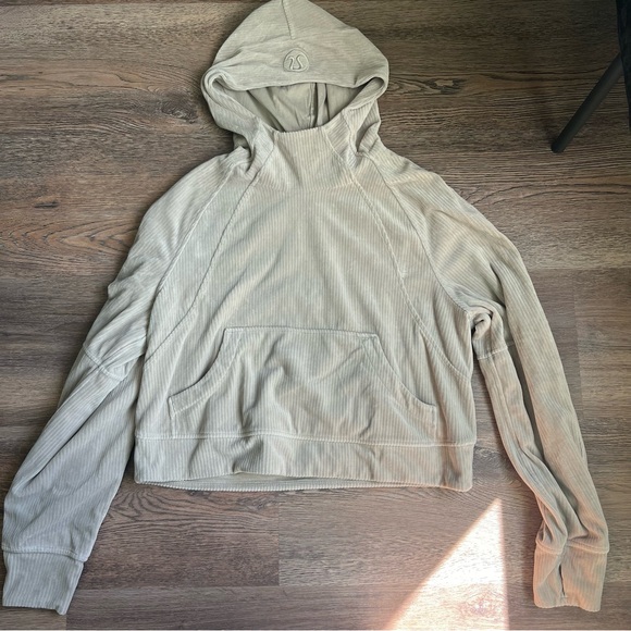 Lululemon Scuba Oversized Hoodie *Velvet Cord Riverstone - Picture 1 of 10